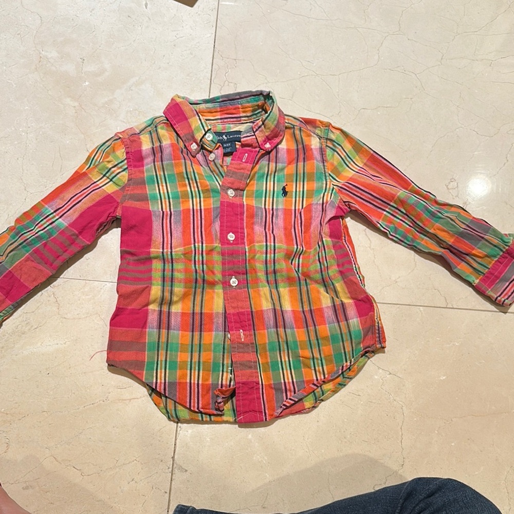Ralph Lauren kids Colorful Plaid Shirt 3T